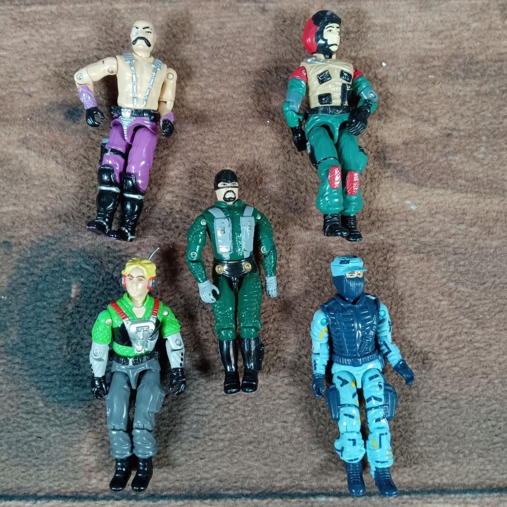 Lot of 5 Vintage G I Joe Action Figures 375 Inch Scale Collectors Set